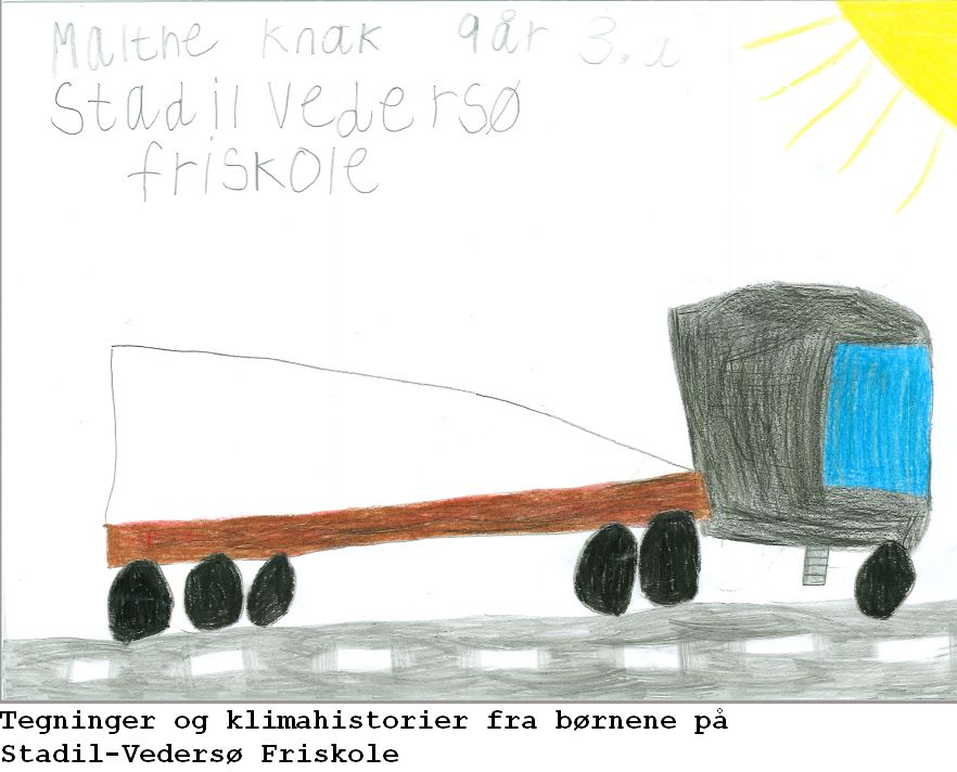Tegninger og klimahistorier fra børnene på Stadil-Vedersø skole